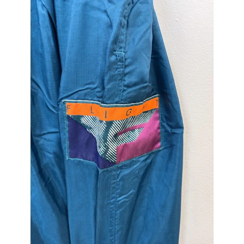 Vintage Nike Pants Mens Large Teal Flight Nylon Track Windbreaker Warm Up 90s